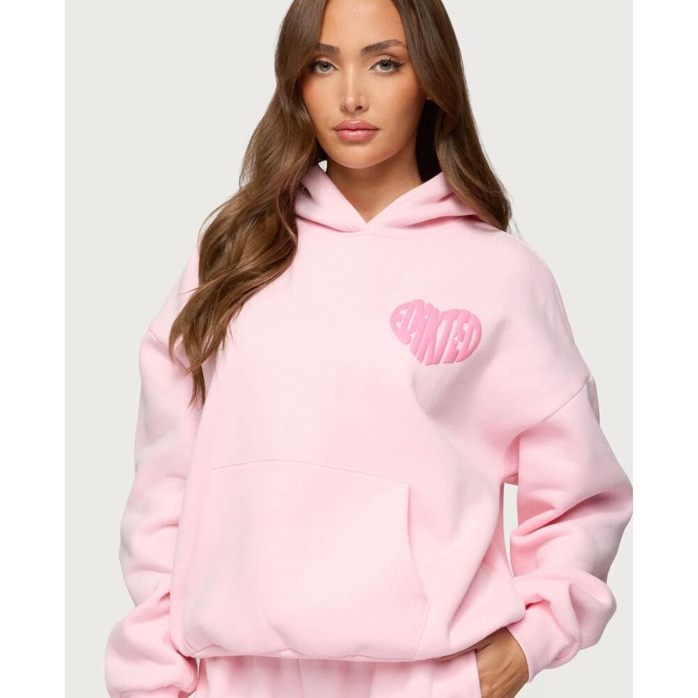Edikted Major Love Pink Hoodie New w/o Tags Cozy Chic